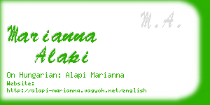 marianna alapi business card